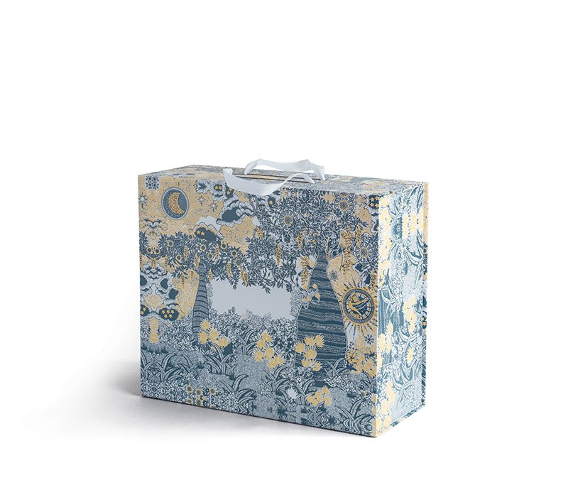 Custom Printed Paper Gift Bag with Handle – Floral Pattern Design