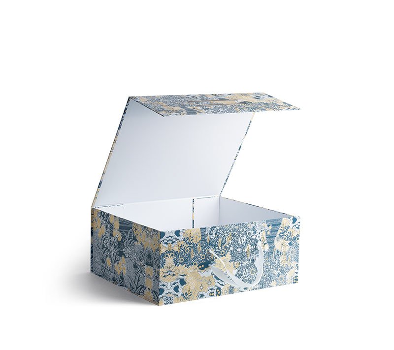 Custom Printed Paper Gift Bag with Handle – Floral Pattern Design - Image 2