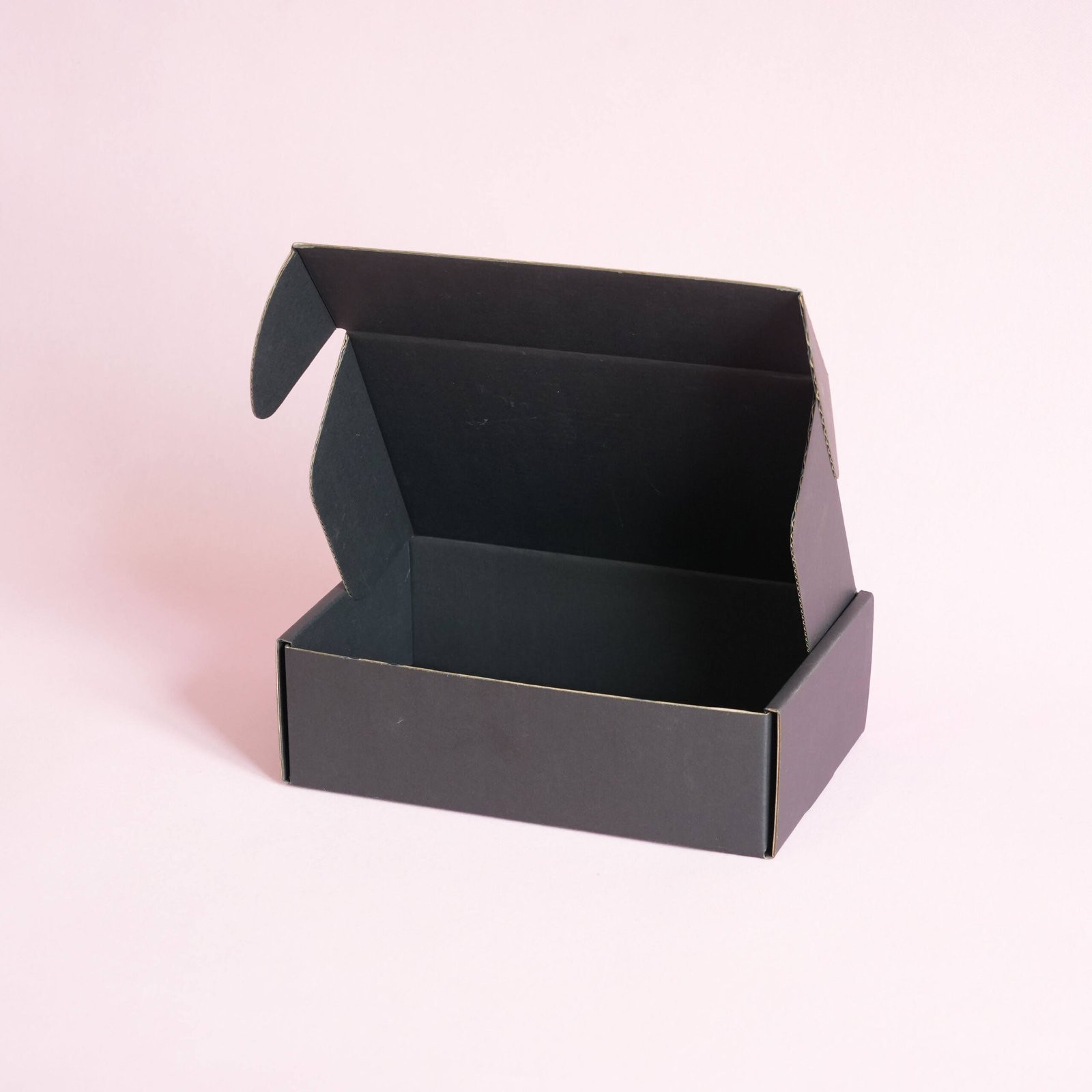 Custom Logo Printed Matte Black Corrugated Mailer Box Folding Shipping Carton E-commerce Packaging Paper Box for Dildo Box