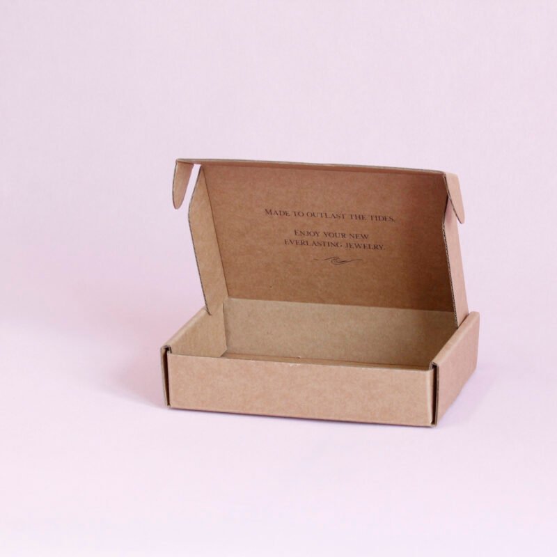 Custom Logo Recyclable Brown Kraft Corrugated Mailer Box Folding Carton Jewelry Shipping Packaging Paper Box