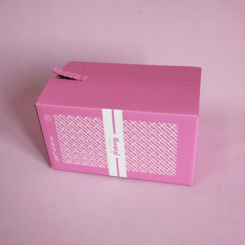 Custom Printed Pink Corrugated Shipping Box E Flute Folding Carton Packaging Box for Beauty Cosmetics