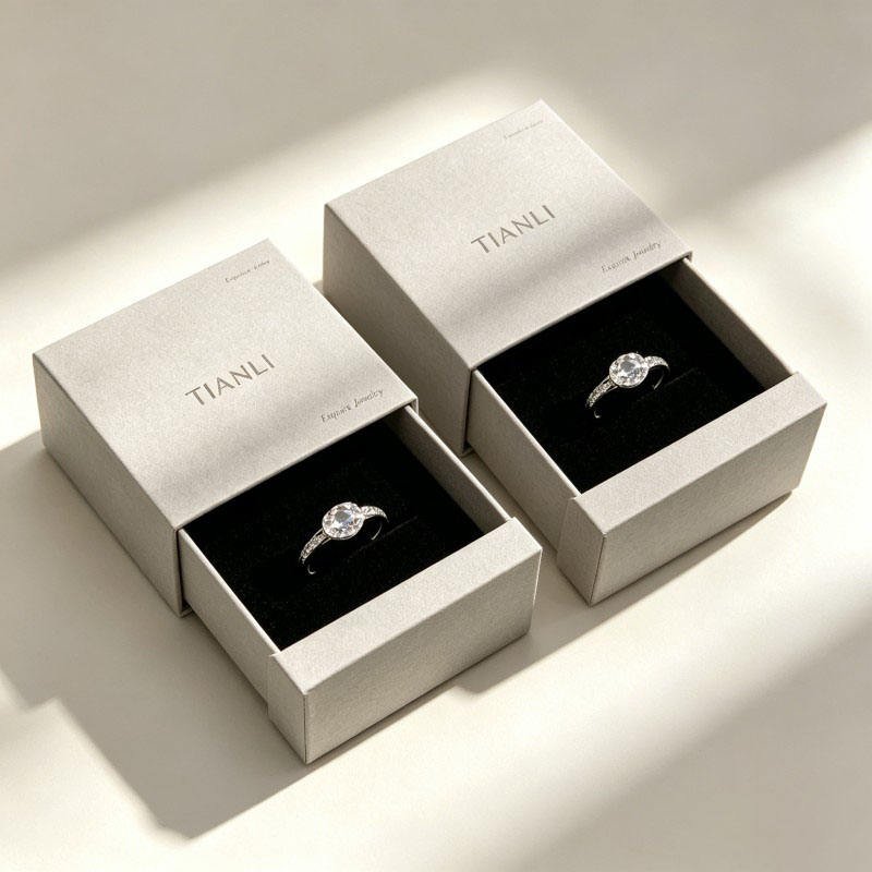 Wholesale Luxury Rings Package Customized with Foam Jewelry Hard Box with Sleeve Glasses Rings Paper Box - Image 4