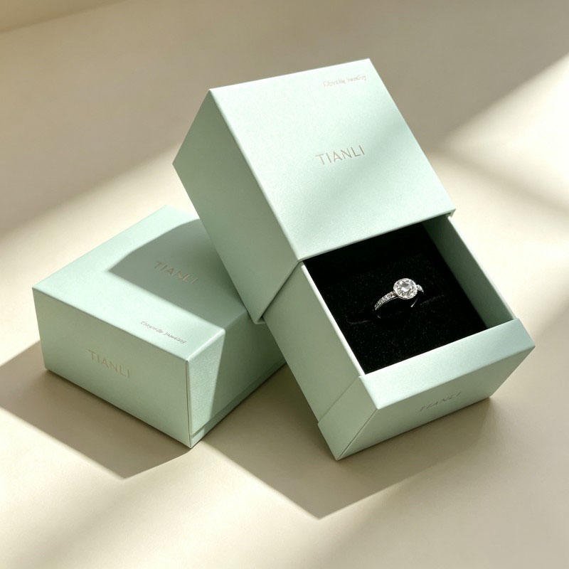 Wholesale Luxury Rings Package Customized with Foam Jewelry Hard Box with Sleeve Glasses Rings Paper Box