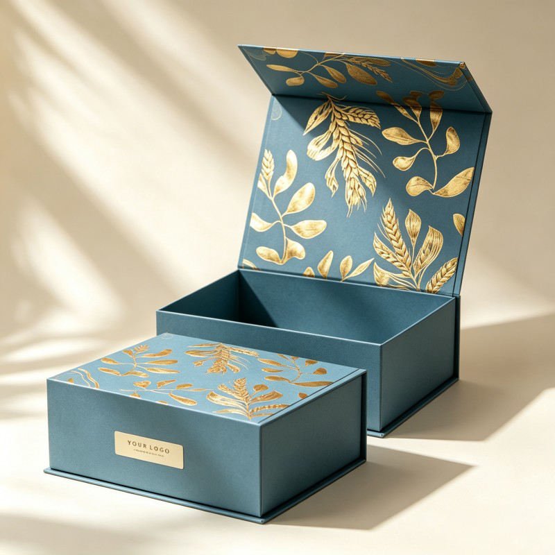 Wholesale Custom Logo Embossed Gift Box Luxury Eco-Friendly Magnetic Closure Rigid Cardboard Gift Box Soy Ink Clothing Box - Image 5