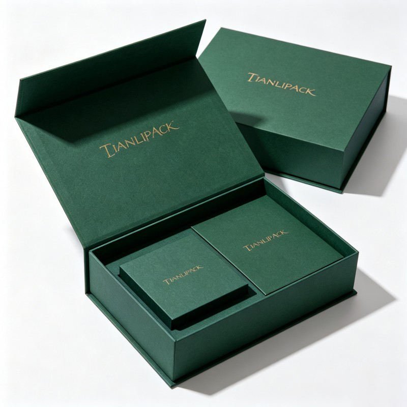 Wholesale Luxury Jewelry Box with Magnet Flip-top Magnetic Closure Box for Necklace Velvet Pouch Package Earrings Jewelry Box - Image 3