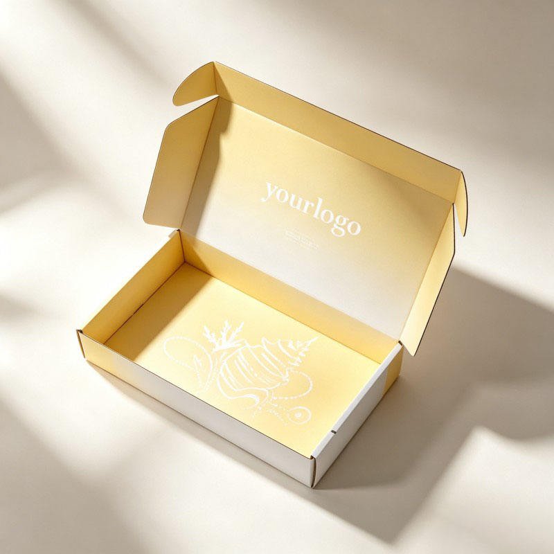 Customized Brand Color Corrugated Cardboard Box Recyclable Cosmetics Clothing Paper Box Hot Embossed T-shirt Gift Packaging Box - Image 5