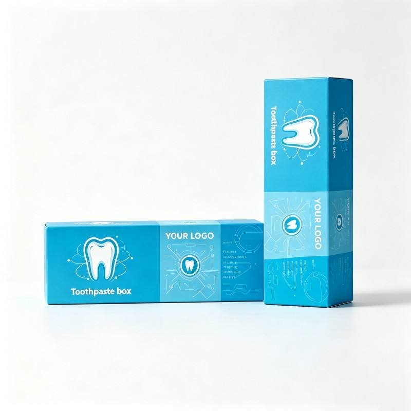 Recyclable Material 100g 180g 200g Toothpaste Packaging Box with Purple Embossed Vanishing Printing for Toothpaste Products - Image 6