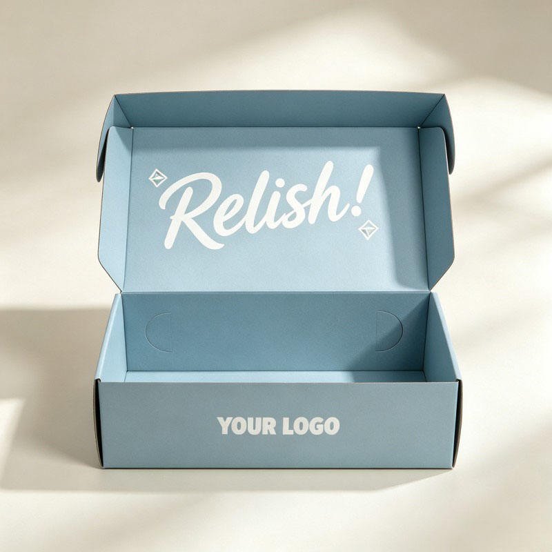 Customized logo Clothing Shipping Mail Box Eco Friendly Cardboard Gift Paper Box Foldable Double-sided Printing Packaging Box - Image 3