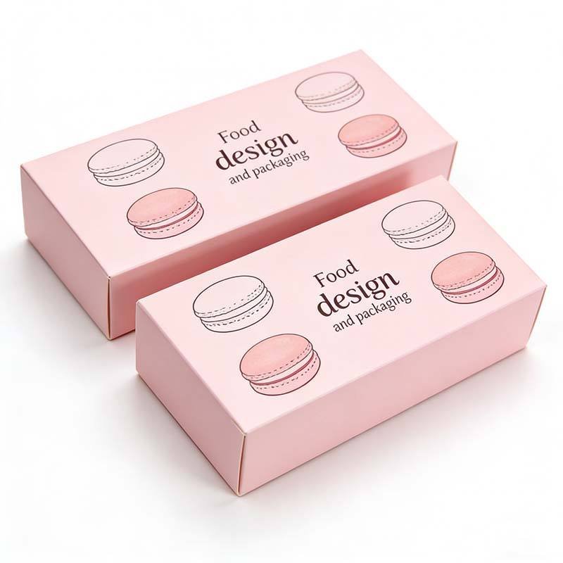 Free Sample Custom Cake Cookie Donut Chocolate Dessert Bread Box Reusable  Food Grade Dessert Macaron Custom Paper Box
