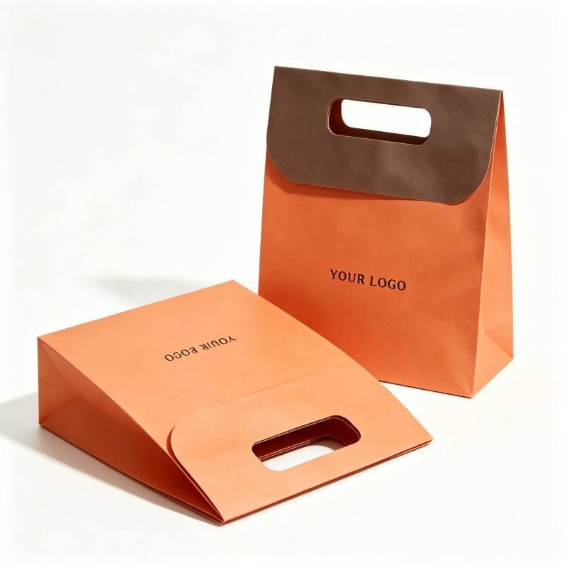 New Luxury pink Custom logo Craft Promotional Shopping Cardboard Paper Gift Bags for Custom Your Own Logo White Craft Paper Bag - Image 4