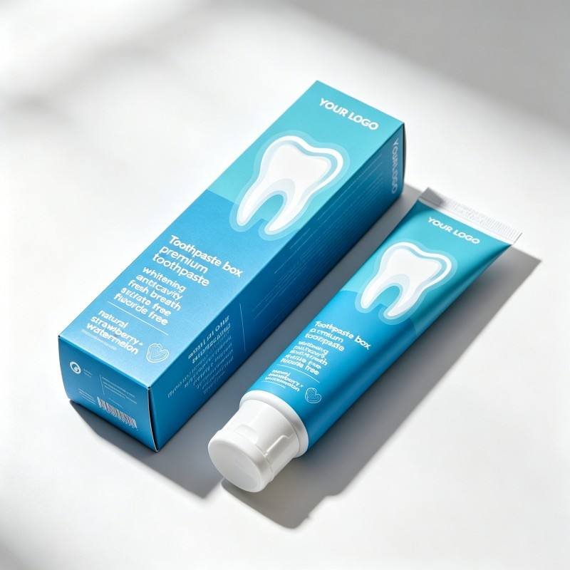 High Sale Cardboard Toothpaste Gift Box with Purple Embossed Vanishing Printing Paperboard Material for Toothpaste Products - Image 6