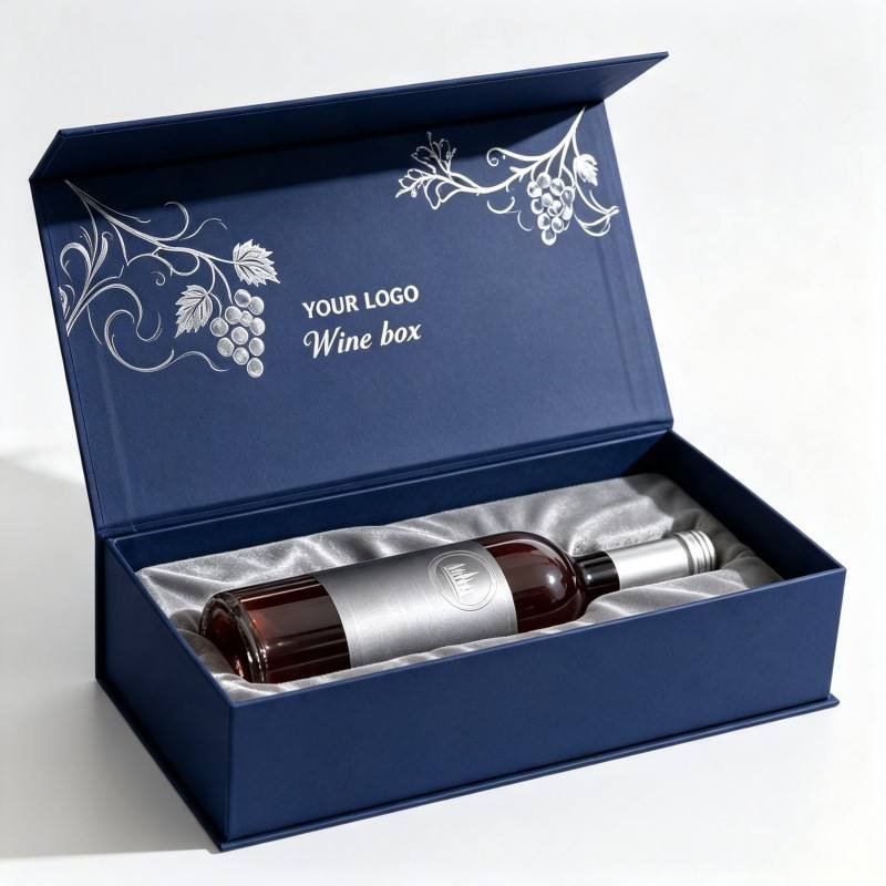 Wholesale Premium Rigid Cardboard Magnetic Wine Gift Box Soy Ink Custom Logo Wine Gift Box Hot Sale Luxury Wine Gift Box