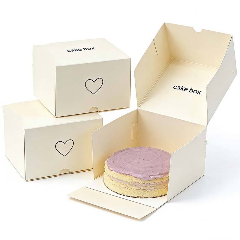 Manufacturer WholeSale 8inch 10inch 12inch Cake Box Luxury White Card Box Brown Paper Baking Cake Packaging Boxes - Image 4