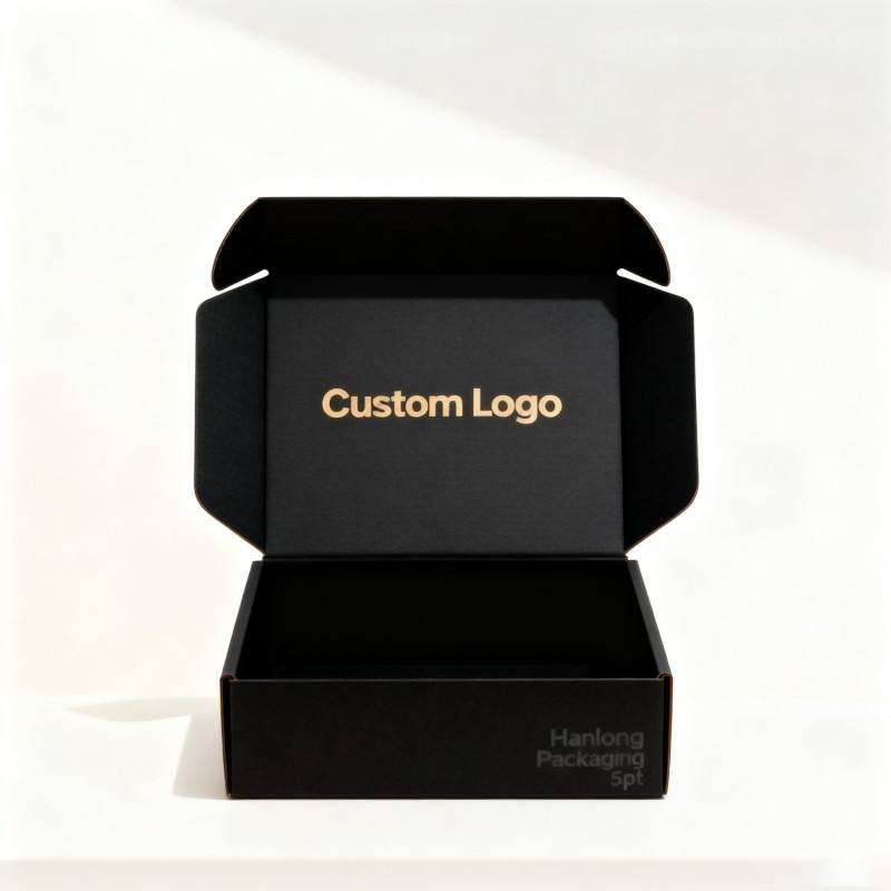 Wholesale Mailer Boxes with Custom Logo Soy Ink Custom Corrugated Mailer Box Black High Quality Custom Mailer Box