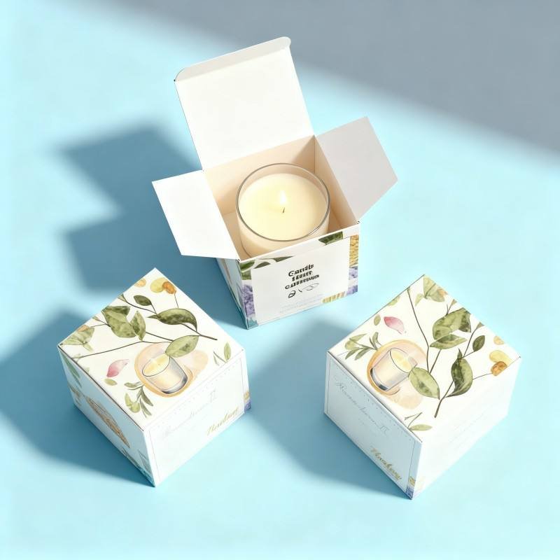 Customized Design Elegant Cardboard Box Recyclable Aromatherapy Supplies Gift Box Eco Friendly Candle Storage Paper Box - Image 3