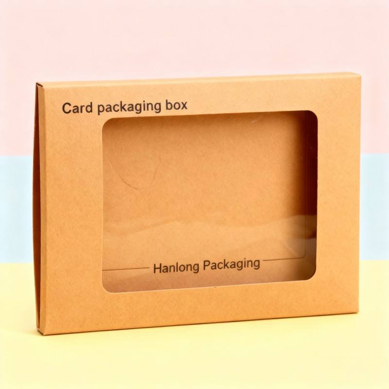 Custom Kraft Paper Postcards Letter Paper Box Recyclable Credit Card Box Packaging Thank You Cards Empty Gift Boxes for Present