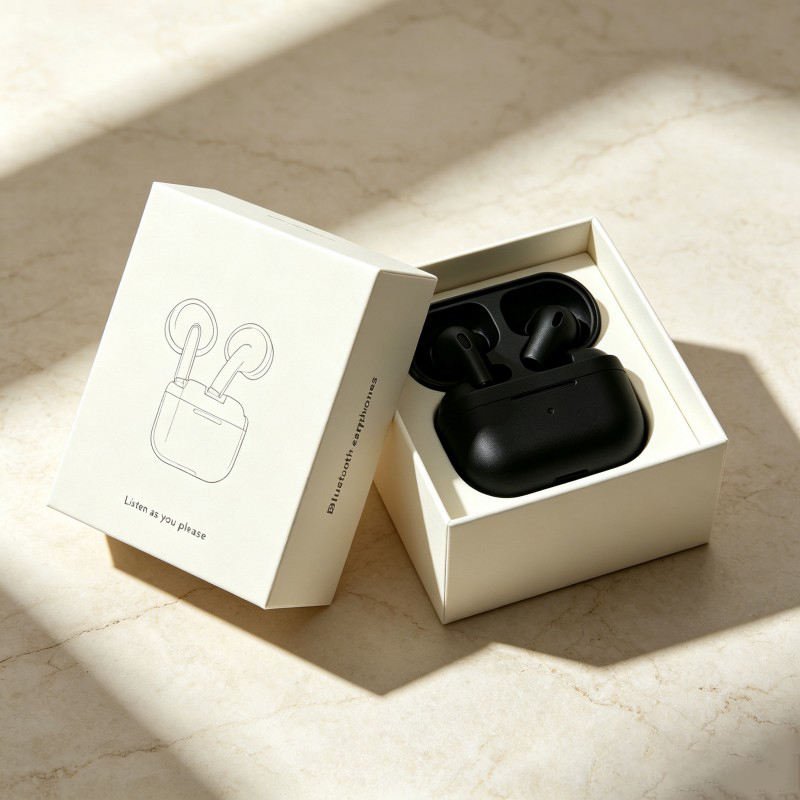 Wholesale Customized Consumer Electronics Packaging Boxes Mini Earphone Paper Box Headphone Package with Lid - Image 3