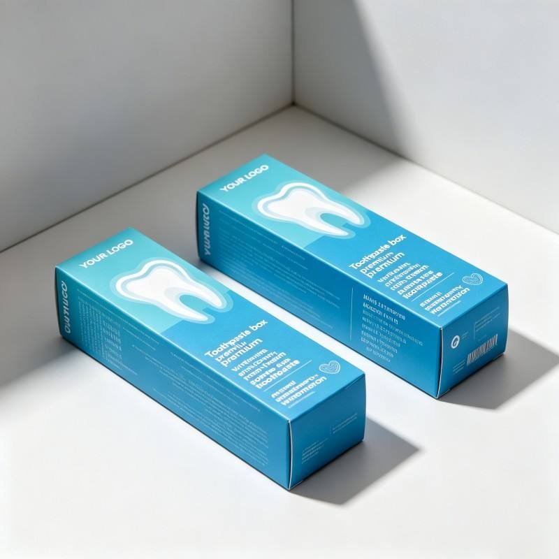 High Sale Cardboard Toothpaste Gift Box with Purple Embossed Vanishing Printing Paperboard Material for Toothpaste Products - Image 4