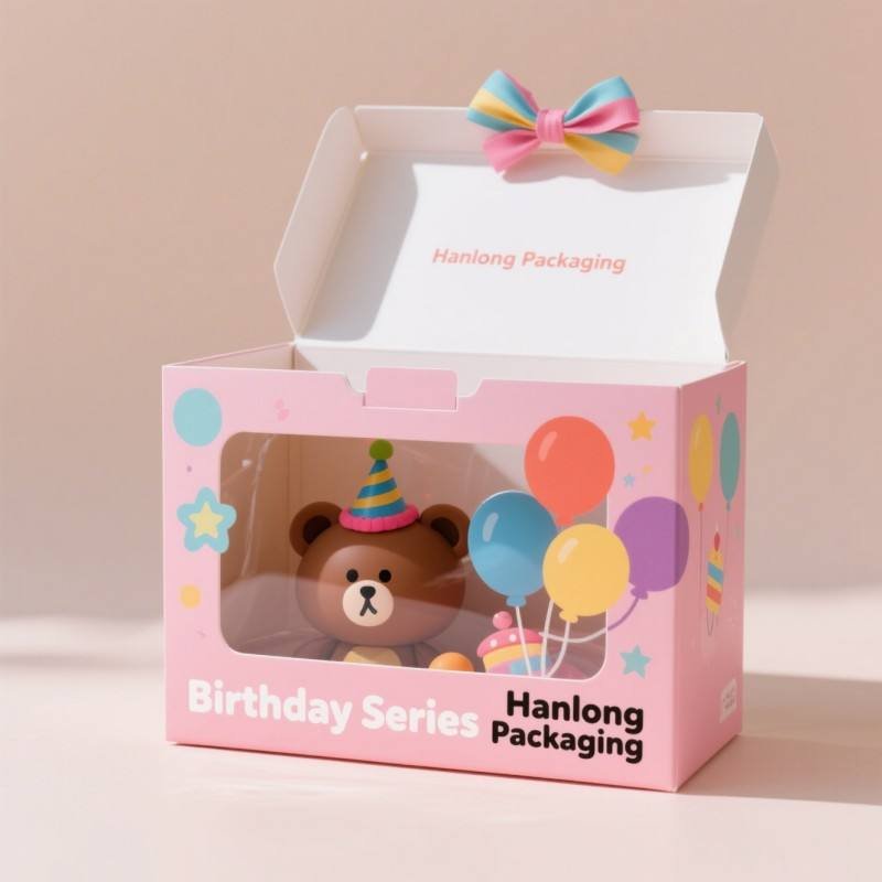 Customized Recyclable Children's Squeezing Character Display Box Plush Toy Gift Box Foldable Corrugated Paper Gift Package Box - Image 4