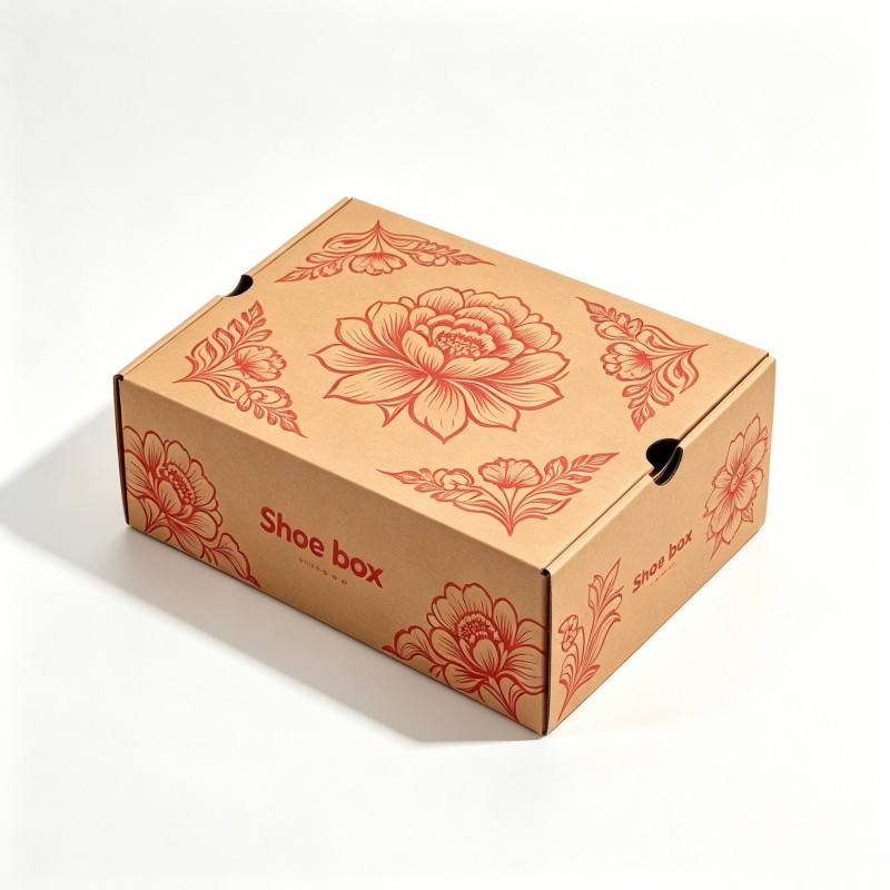 Factory Direct Shoe Box Packaging Corrugated Paper Board Sneaker Shoe Box With Custom Logo UV Gold Foil Printing Foldable Boxes - Image 4