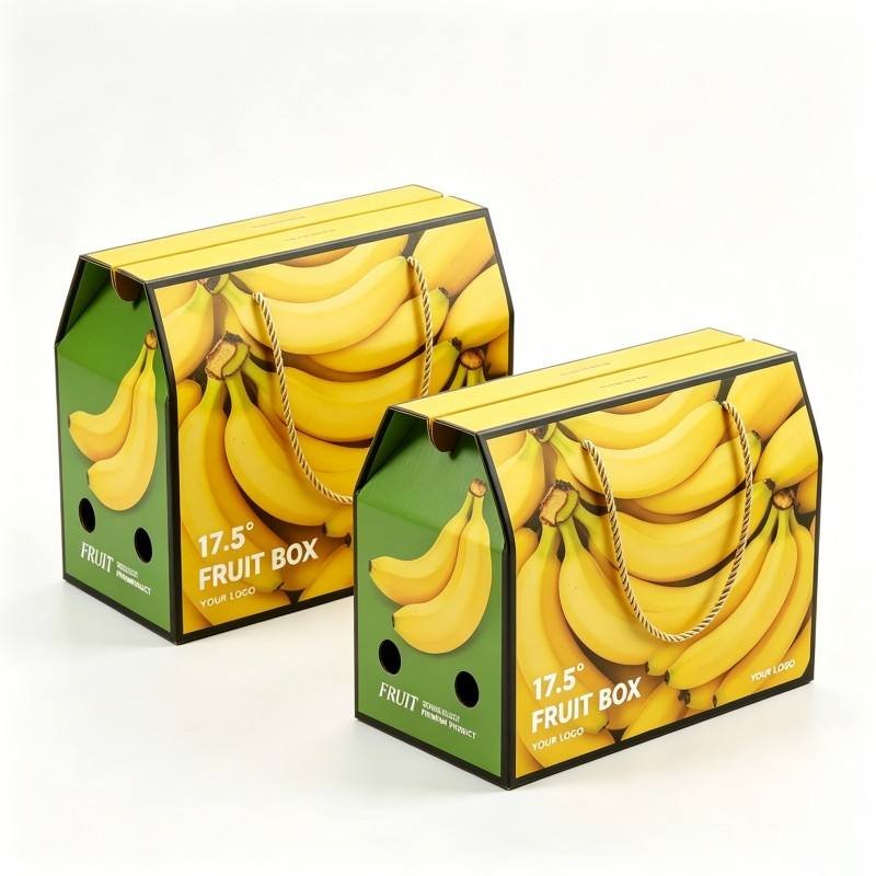 Hot Sale Customized Printed Food Packaging for Banana Packing Box 4KG 5KG 10KG Custom Rigid Fruit Box - Image 5