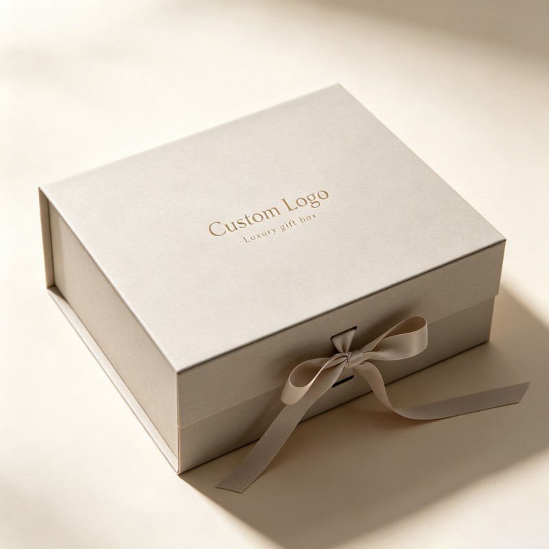 Wholesale High End Gift Box with Ribbon Folding Box  Magnetic Clothing Packaging Garments Underwear Box