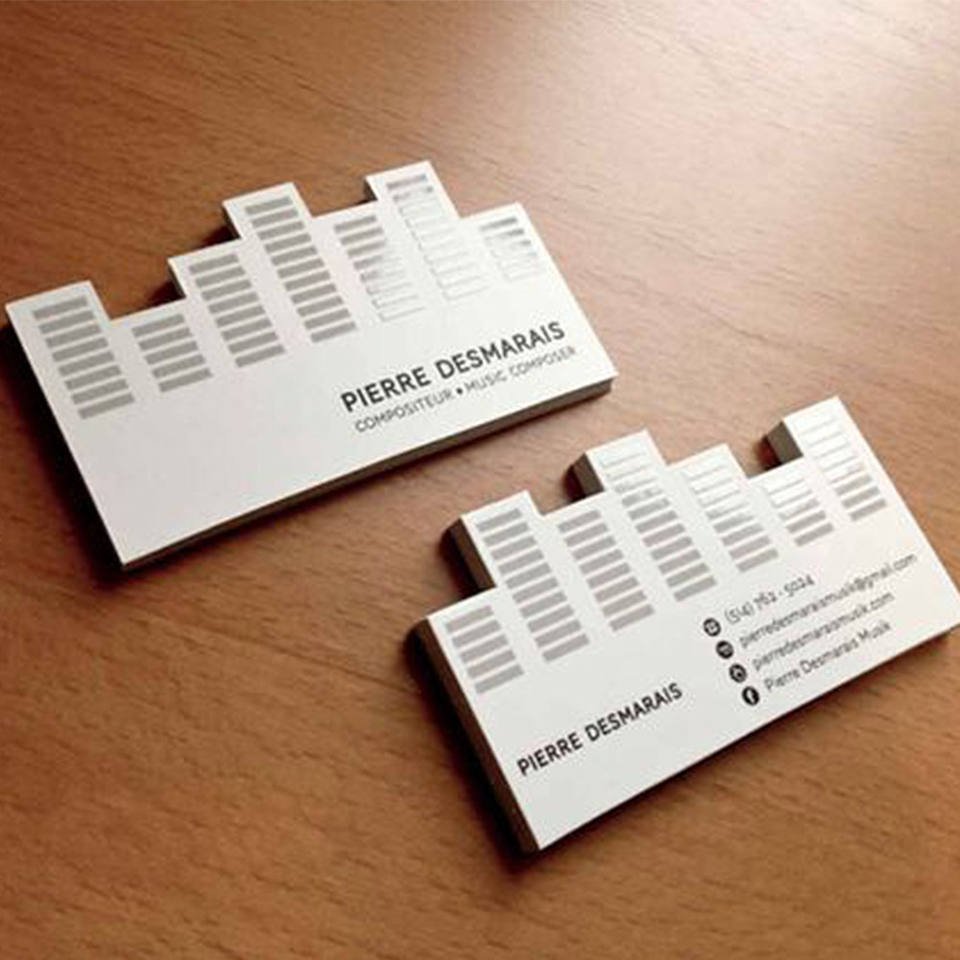 Wholesale Custom Luxury Die Cut Business Card Creative Special Shape Paper Business Card - Image 6