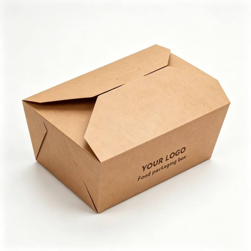 Eco-Friendly Kraft Paper Box with Custom logo Foldable Portable Divided Food Container Recycled Food Grade Kraft Paper Packaging - Image 6