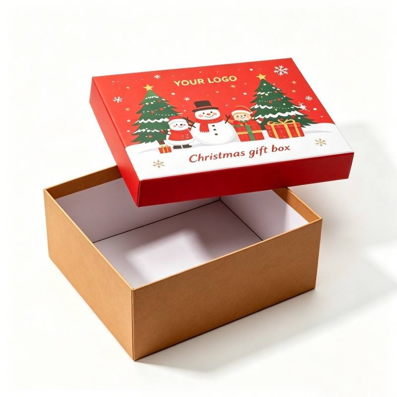 Custom Printing Logo Christmas Valentines Day Box Digital Printing Christmas Gift Packaging Box Wholesale Christmas Gift Box
