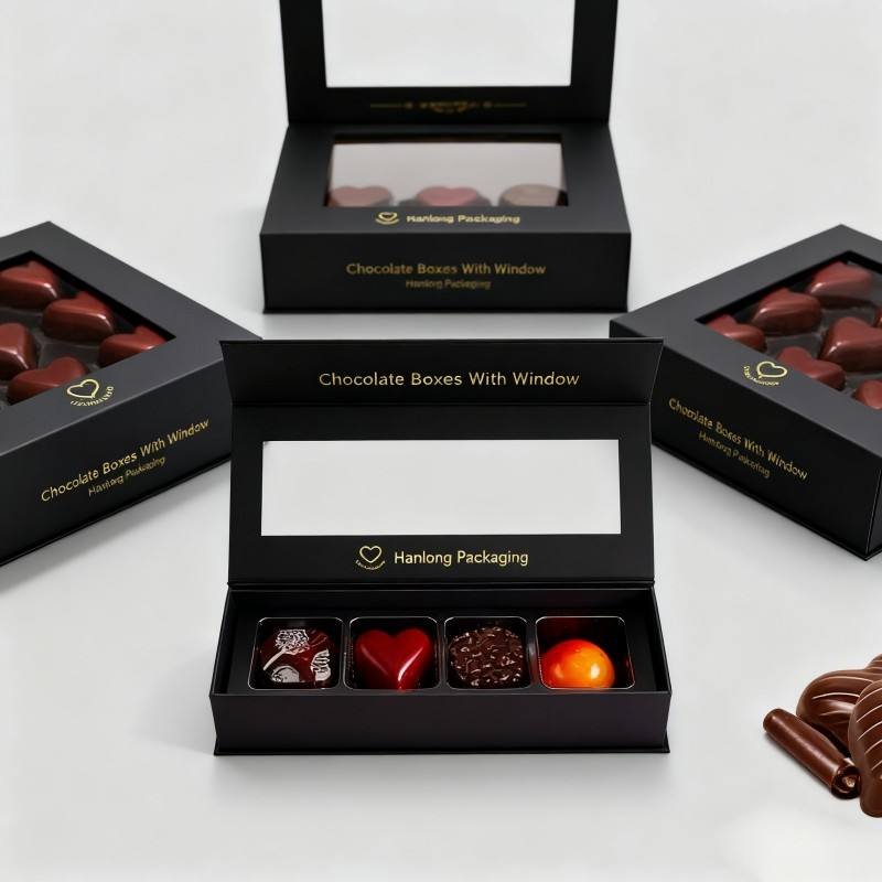 Wholesale Magnetic Chocolate Boxes Custom Logo Luxury Cardboard Chocolate Box Soy Ink Gift Box Candy Sweets Paper Packaging - Image 3