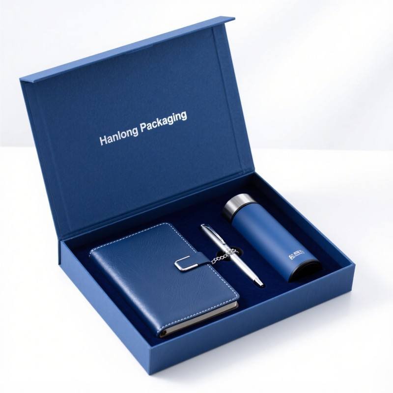 Soy Ink Business Corporate Giveaways Office Gift Set Box Notebook and Pen Packaging Box Leather Notebook Packaging Box