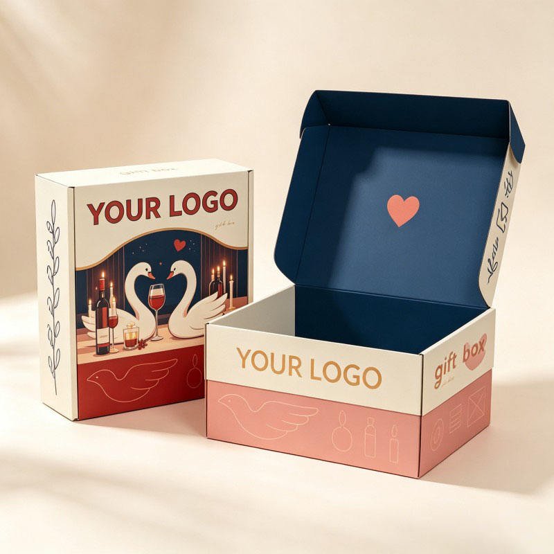 Customized logo Birthday Gift Paper Box Moq Lcorrugated Shipping Box Eco Friendly Foldable Cup Candle Packaging Mail Box - Image 4