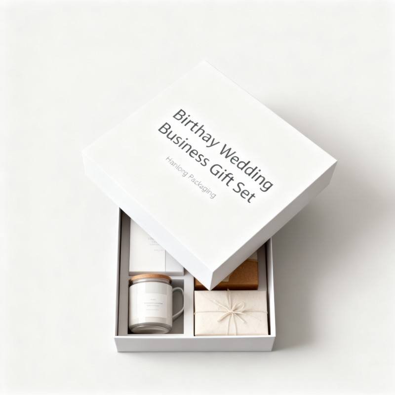 Factory Birthday Wedding Gift Box Business Self Insulated Cup Shopping Packaging Box Recyclable Cardboard 2-piece Set Paper Box