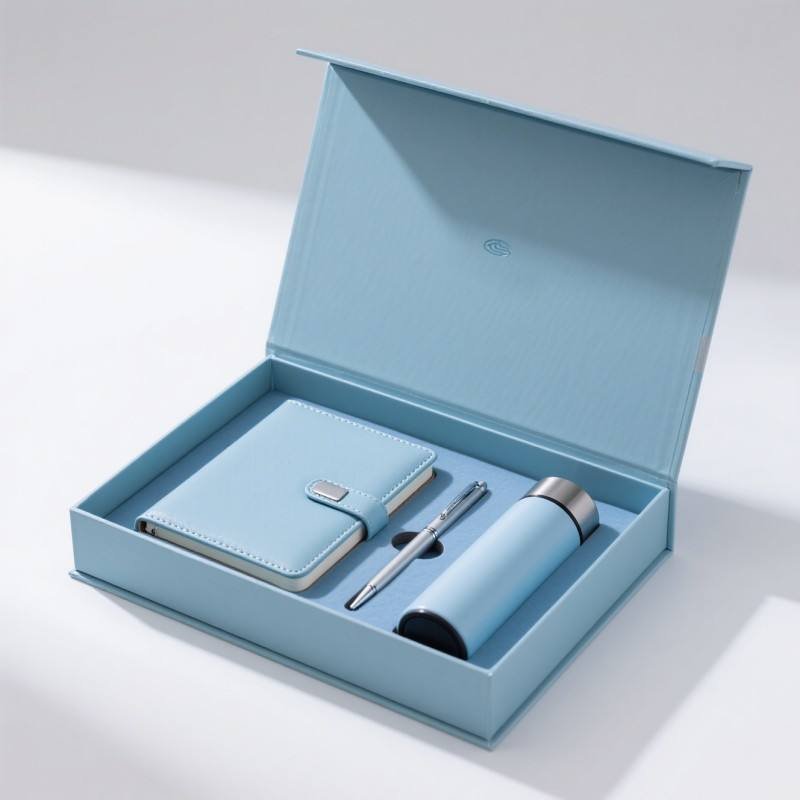 Soy Ink Business Corporate Giveaways Office Gift Set Box Notebook and Pen Packaging Box Leather Notebook Packaging Box - Image 3