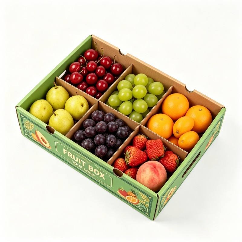 Biodegradable Corrugated Color Printing Cardboard Box Fresh Fruit Carton Box Recycled Cardboard Packing Display Box for Fruit - Image 4