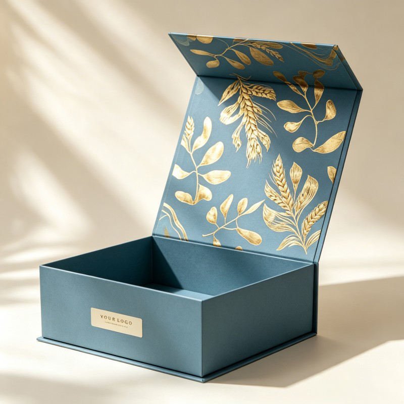 Wholesale Custom Logo Embossed Gift Box Luxury Eco-Friendly Magnetic Closure Rigid Cardboard Gift Box Soy Ink Clothing Box