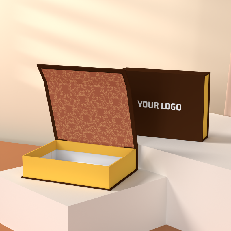 Custom Luxury Fashion Logo Print Flip Rigid Box Men Leather Belt Watch and Wallet Set Packing With Magnetic for Gift - Image 5