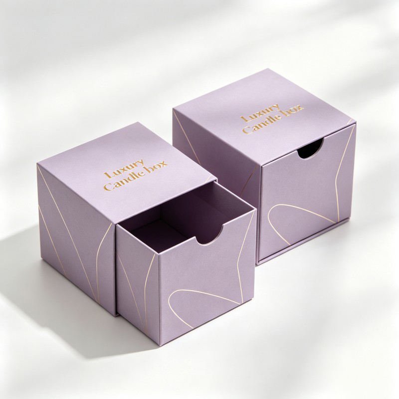 Wholesale Premium Candle Box Customized Drawer Candle Packaging Gifts Presents Craft Drawer Box - Image 4