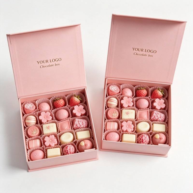 Best-Selling  Custom Logo Chocolate Box Corrugated Cardboard Packaging with Multi-Panel LOGO Printing Personalized Gift Box