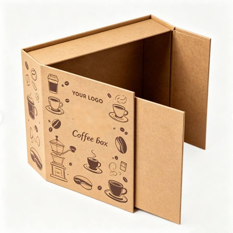 Wholesale High Quality Coffee Set Gift Box Customized Magnetic Coffee Drip Cup Set Box Soy Ink Coffee Gift Packaging Box