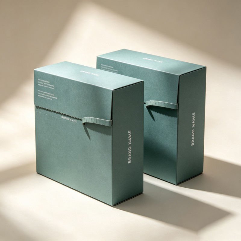 Eco-Friendly Recyclable Corrugated Kraft Paper Square Aircraft Boxes Gravure Printed Tear Strip Zipper Flat Logo Cosmetic Ship