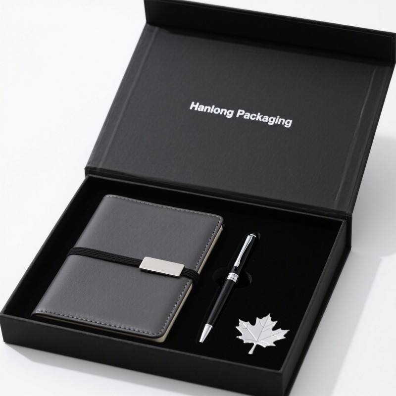 Luxury Notebook Gift Set Packaging Box Soy Ink Notebook Pen Box Package High Quality Notebook Magnetic Closure Box - Image 4