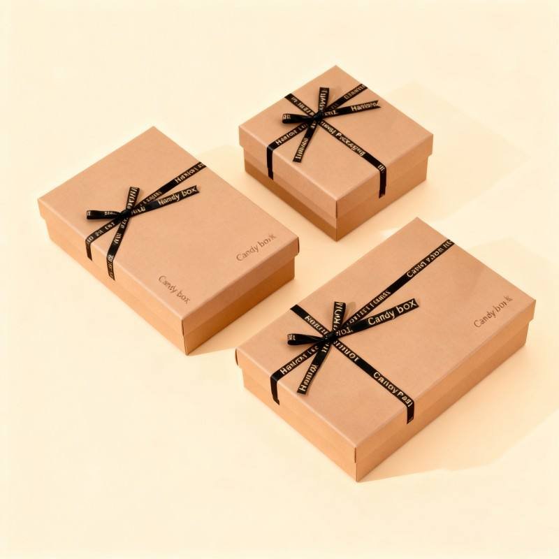 Customized logo square Candy Storage Box Wedding Valentine's Day Gift Packaging Boxes Eco Friendly Luxury Kraft Paper Candle Box