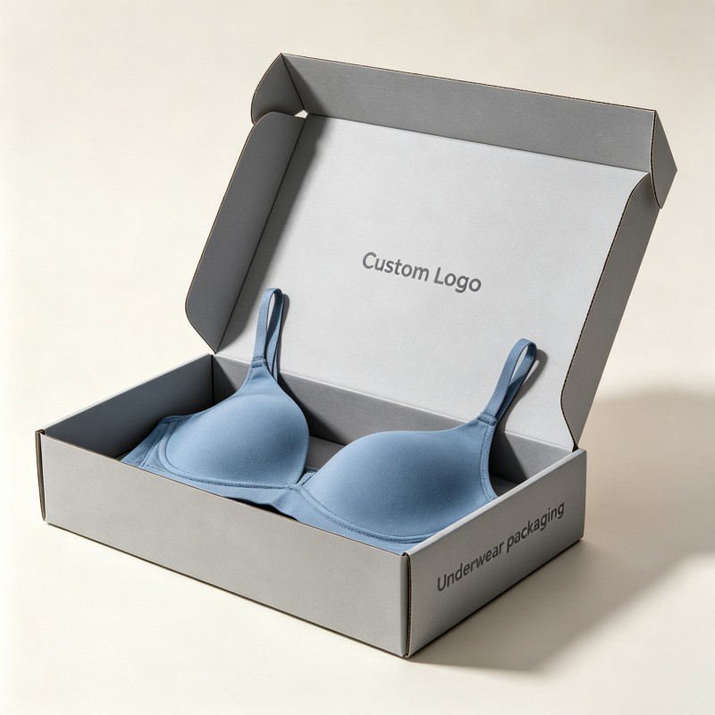 Wholesale Customized Mailing Underwear Packaging Foldable  Transportation Box Garments Paper Box