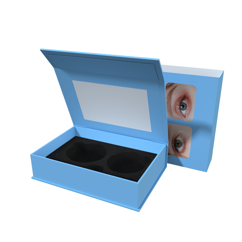 Colored Eye Lenses Package Hard Paper Box Contact Lens Cardboard Packaging Box for Eye Case With Custom Logo