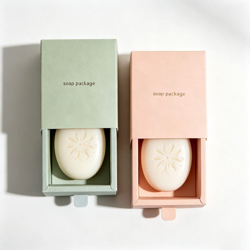 Wholesale White Card Drawer Box for Soap Handcraft Handmade Soap Box with Sleeve Organic Bath Soap Packaging Box