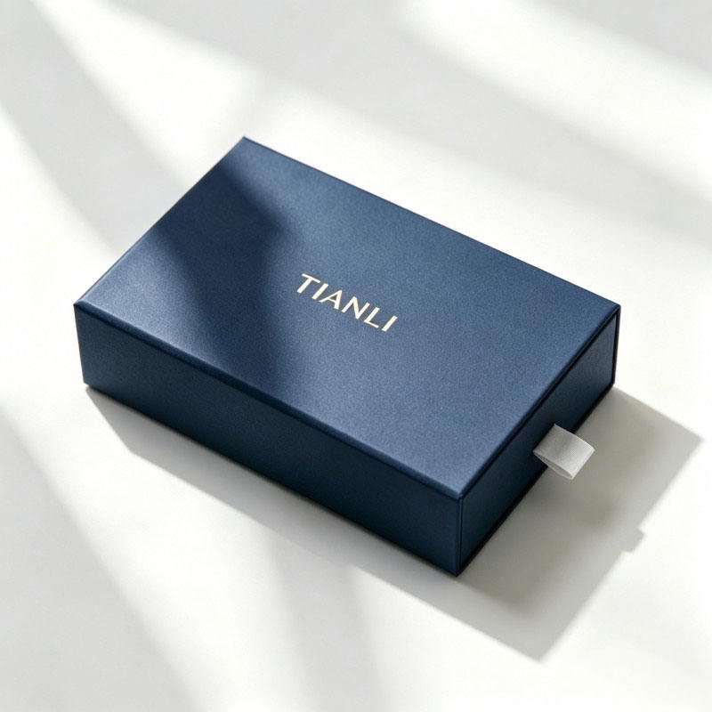 Wholesale Hard Paper Gift Box Set for Jewelry Rigid Jewelry and Watches Storage Container Earrings Ring Drawer Box with Ribbon