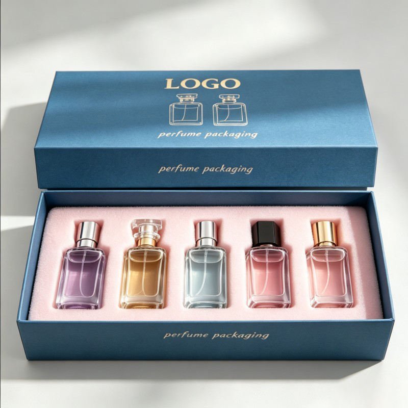 Wholesale Rigid Perfume Paper Boxes Gold Stamp Luxury High-grade Perfume Bottles Package Custom Gift Perfume Box
