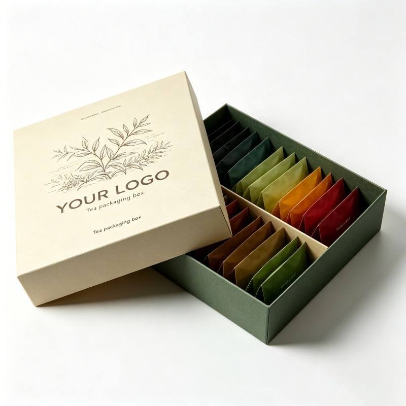 High Premium Cardboard  Coffee Box Eco-friendly Custom Design Tea Packaging Box for Small Business