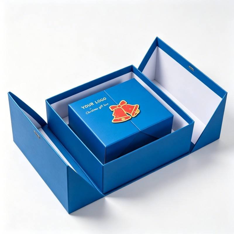Customized Logo Christmas Packaging With Logo High Quality Christmas Packaging Box Soy Ink Hot Stamping Christmas Gift Box - Image 3